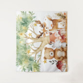 Hintergrund der Waldtiere im Weideland Wandteppich (Vorderseite)