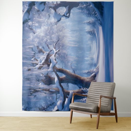 Hintergrund der Wandteppiche des Winterschneewalde (Beispiel)