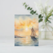 Hintergrund der Wasserfarbe Postkarte (Stehend Vorderseite)