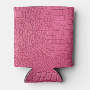 Hintergrund der weichen rosa Leder Dosenkühler