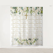 Hintergrund der weißen Blütenblüte des heiligen Ko Wandteppich (Vorderseite)