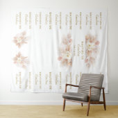 Hintergrund der weißen floralen Pampas Schritt & W Wandteppich (Beispiel (Horizontal))