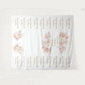 Hintergrund der weißen floralen Pampas Schritt & W Wandteppich (Vorderseite (Horizontal))