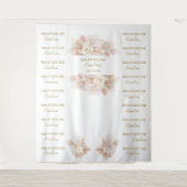 Hintergrund der weißen floralen Pampas Schritt & W Wandteppich (Vorderseite)