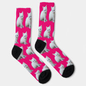 Hintergrund der weißen Kitten Pink Socken (Rechts)