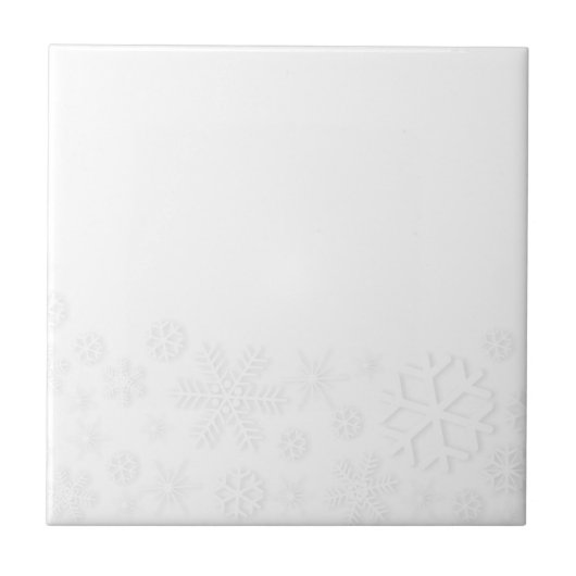 Hintergrund der weißen Schneeflocke Fliese (Vorderseite)