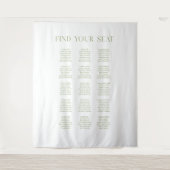 Hintergrund der weißen und grünen Hochzeitskizze Wandteppich (Vorderseite)