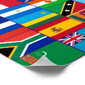 Hintergrund der Weltflaggen Poster (Ecke)