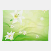 Hintergrund der White Spring Lily Handtuch (Horizontal)