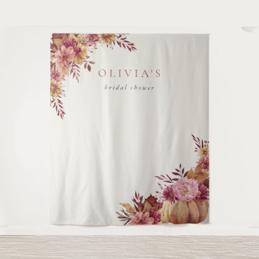 Hintergrund der Wildblumen im Herbst und Herbst Wandteppich (Vorderseite)