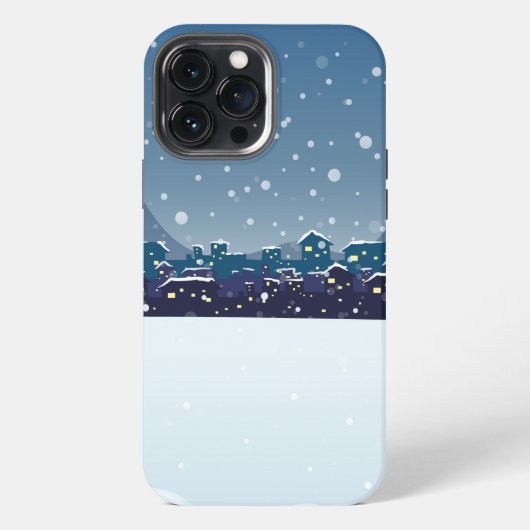 Hintergrund der Winternacht iPhone Hülle (Rückseite)