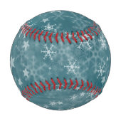 Hintergrund der Winterschneeflocke Baseball (Rückseite)