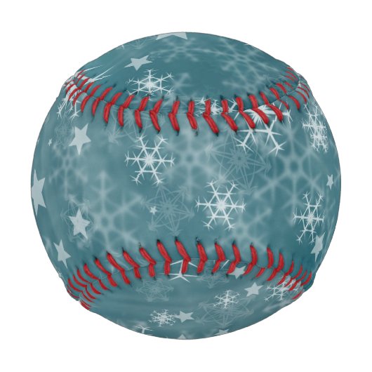 Hintergrund der Winterschneeflocke Baseball (Vorderseite)