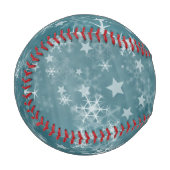 Hintergrund der Winterschneeflocke Baseball (Vorderseite Links)