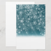 Hintergrund der Winterschneeflocke Briefpapier (Vorne/Hinten)
