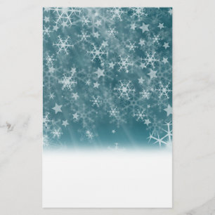 Hintergrund der Winterschneeflocke Briefpapier