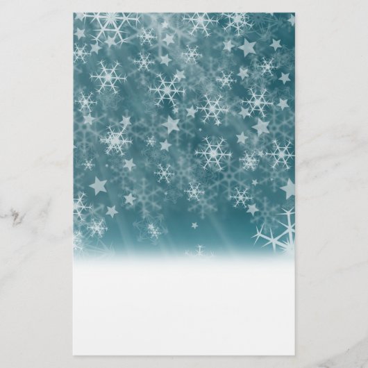 Hintergrund der Winterschneeflocke Briefpapier (Vorderseite)