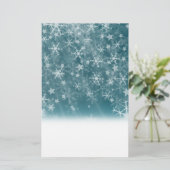 Hintergrund der Winterschneeflocke Briefpapier (Stehend Vorderseite)