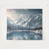 Hintergrund der Winterschneekulisse Wandteppich (Vorderseite (Horizontal))