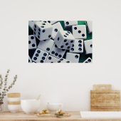 Hintergrund der Würfel Poster (Küche)