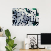 Hintergrund der Würfel Poster (Heimbüro)
