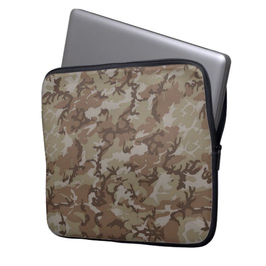 Hintergrund der Wüste Camouflage Laptopschutzhülle (Vorderseite Links)
