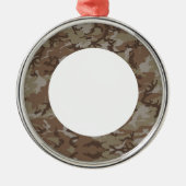 Hintergrund der Wüste Camouflage Ornament Aus Metall (Vorne)