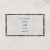 Hintergrund der Wüste Camouflage Visitenkarte (Rückseite)