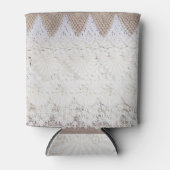 Hintergrund der zarten Spitzen-Textur Dosenkühler (Vorderseite)