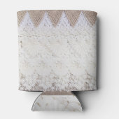 Hintergrund der zarten Spitzen-Textur Dosenkühler (Rückseite)