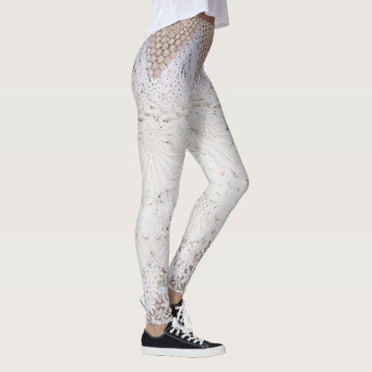 Hintergrund der zarten Spitzen-Textur Leggings (Rechts)