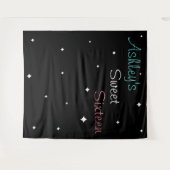 Hintergrund des 16 . Geburtstag Fotos Name hinzufü Wandteppich (Vorderseite (Horizontal))