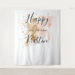 Hintergrund des 50. Geburtstags-Fotos Wandteppich