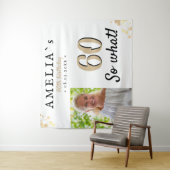 Hintergrund des 60. Geburtstags-Fotos Wandteppich (Beispiel)