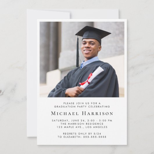 Hintergrund des Abschluss Fotos für Vellum-Overlay Einladung (Rückseite)