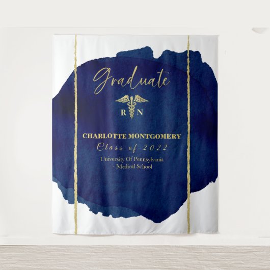 Hintergrund des Abschlusses der Krankenpflegerin C Wandteppich (Vorderseite)