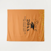 Hintergrund des Abschlusses Orange Black Class Wandteppich (Vorderseite (Horizontal))