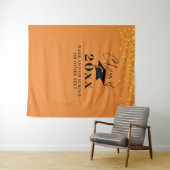 Hintergrund des Abschlusses Orange Black Class Wandteppich (Beispiel (Horizontal))