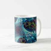 Hintergrund des abstrakten Fraktals - computergene Kaffeetasse (VorderseiteRechts)