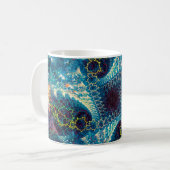 Hintergrund des abstrakten Fraktals - computergene Kaffeetasse (Vorderseite Links)