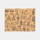 Hintergrund des ägyptischen Hieroglyphischen Symbo Fleecedecke (Vorderseite (Horizontal))