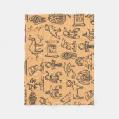 Hintergrund des ägyptischen Hieroglyphischen Symbo Fleecedecke (Vorderseite)
