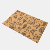 Hintergrund des ägyptischen Hieroglyphischen Symbo Fußmatte (Schrägansicht)