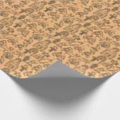 Hintergrund des ägyptischen Hieroglyphischen Symbo Geschenkpapier (Ecke)