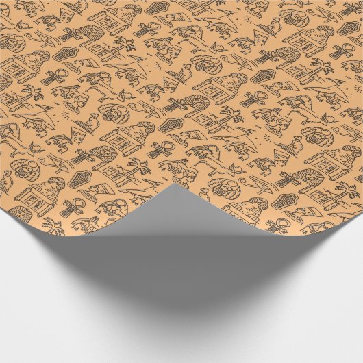 Hintergrund des ägyptischen Hieroglyphischen Symbo Geschenkpapier (Ecke)