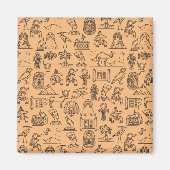 Hintergrund des ägyptischen Hieroglyphischen Symbo Magnet (Vorne)