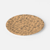 Hintergrund des ägyptischen Hieroglyphischen Symbo Pappteller (Schrägansicht)