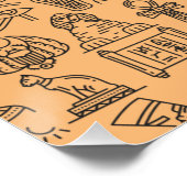 Hintergrund des ägyptischen Hieroglyphischen Symbo Poster (Ecke)