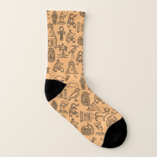 Hintergrund des ägyptischen Hieroglyphischen Symbo Socken