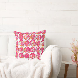 Hintergrund des Akzents Blume Rosa Orange Weiß Kissen